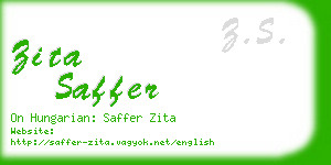 zita saffer business card